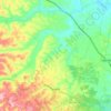 Topografische kaart Terrenos del Lote 21 "Talaxca y Arroyo Colorado", hoogte, reliëf