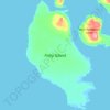 Topografische kaart Foley Island, hoogte, reliëf