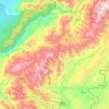 Topografische kaart Mantong Township, hoogte, reliëf