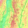 Topografische kaart Green Mountain National Forest, hoogte, reliëf