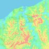 Topografische kaart Esmeraldas, hoogte, reliëf