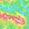 Topografische kaart Malaussène, hoogte, reliëf