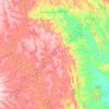 Topografische kaart Unaí, hoogte, reliëf