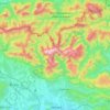 Topografische kaart Kamnische Alpen, hoogte, reliëf