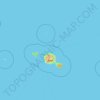 Topografische kaart Windward Islands, hoogte, reliëf