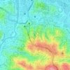 Topografische kaart Bendungan, hoogte, reliëf