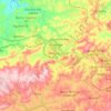 Topografische kaart Alumínio, hoogte, reliëf