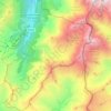 Topografische kaart Réserve naturelle des Contamines-Montjoie, hoogte, reliëf
