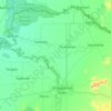 Topografische kaart Shepparton, hoogte, reliëf