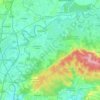 Topografische kaart Villeneuve-en-Perseigne, hoogte, reliëf