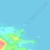 Topografische kaart Heron Island, hoogte, reliëf