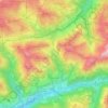 Topografische kaart Fontanella, hoogte, reliëf