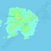Topografische kaart Belitung Timur, hoogte, reliëf