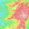 Topografische kaart Aumelas, hoogte, reliëf