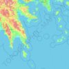 Topografische kaart Îles, hoogte, reliëf