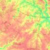 Topografische kaart Aubigny-Les Clouzeaux, hoogte, reliëf