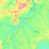 Topografische kaart Rio Piracicaba, hoogte, reliëf