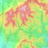 Topografische kaart El Cardoso de la Sierra, hoogte, reliëf