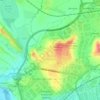 Topografische kaart Orcoyen, hoogte, reliëf