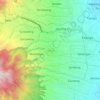 Topografische kaart Cepogo, hoogte, reliëf