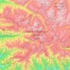 Topografische kaart Great Himalayan National Park, hoogte, reliëf