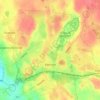 Topografische kaart Kętrzyn, hoogte, reliëf