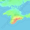 Topografische kaart Republik Krim, hoogte, reliëf