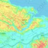 Topografische kaart Inashiki, hoogte, reliëf