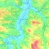 Topografische kaart Mouchan, hoogte, reliëf