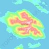 Topografische kaart Isla Forsyth, hoogte, reliëf