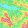 Topografische kaart Cransac, hoogte, reliëf