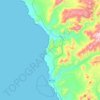 Topografische kaart Culebras, hoogte, reliëf