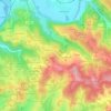 Topografische kaart Audrix, hoogte, reliëf