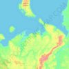 Topografische kaart Polarrajon, hoogte, reliëf
