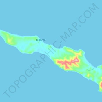 Topografische kaart Bulacan, hoogte, reliëf