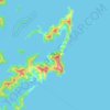 Topografische kaart Arapaoa Island, hoogte, reliëf