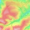 Topografische kaart Blanchland, hoogte, reliëf