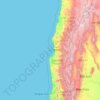 Topografische kaart Valparaíso, hoogte, reliëf