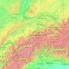 Topografische kaart Zwitserland, hoogte, reliëf