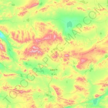 Topografische kaart Gumu, hoogte, reliëf