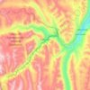 Topografische kaart Queropalca, hoogte, reliëf
