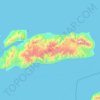 Topografische kaart Pulau Alor, hoogte, reliëf