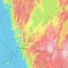 Topografische kaart Västra Götaland County, hoogte, reliëf