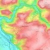 Topografische kaart Évrehailles, hoogte, reliëf