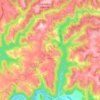 Topografische kaart Assac, hoogte, reliëf