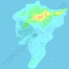 Topografische kaart Cagbalete Island, hoogte, reliëf