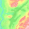 Topografische kaart Ust-Chantaika Stausee, hoogte, reliëf