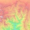 Topografische kaart North Sikkim District, hoogte, reliëf