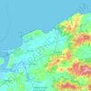 Topografische kaart Ribamontán al Mar, hoogte, reliëf