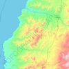 Topografische kaart Freirina, hoogte, reliëf
